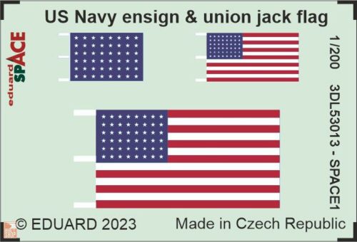 Eduard Accessories 1:350 US Navy ensign & union jack flag SPACE 1/200