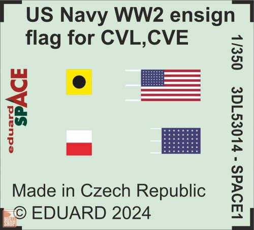 Eduard Accessories 1:350 US Navy WW2 ensign flag for CVL, CVE, CL & DD SPACE