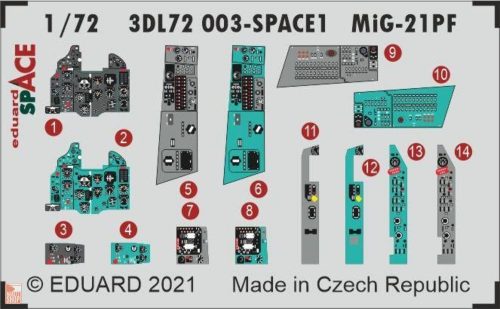 Eduard Accessories 1:72 MiG-21PF SPACE 1/72 for EDUARD