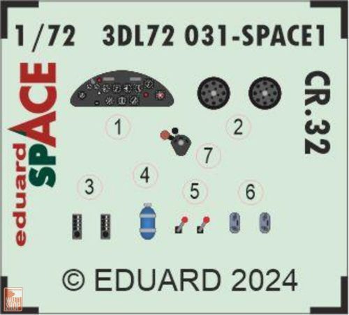 Eduard Accessories 1:72 CR.32 SPACE  ITALERI