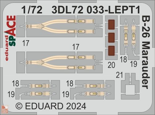 Eduard Accessories 1:72 B-26 Marauder SPACE  HASEGAWA / EDUARD