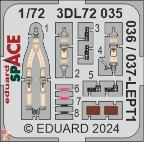 Eduard Accessories 1:72 P-51D-5 SPACE