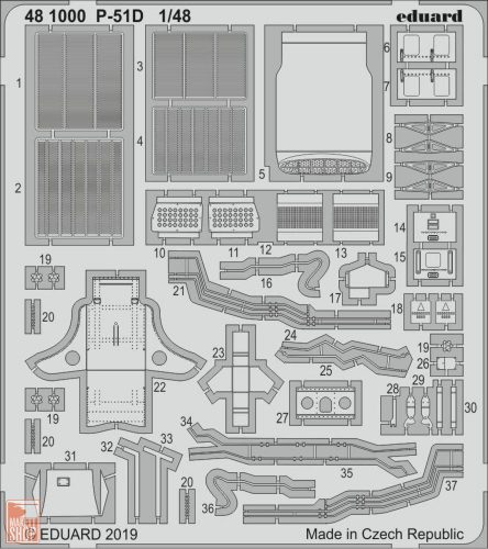 Eduard Accessories 1:48 P-51D for Eduard