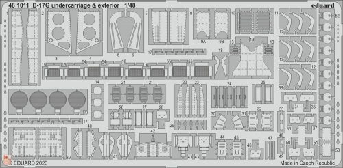 Eduard Accessories 1:48 B-17G undercarriage & exterior for HKM