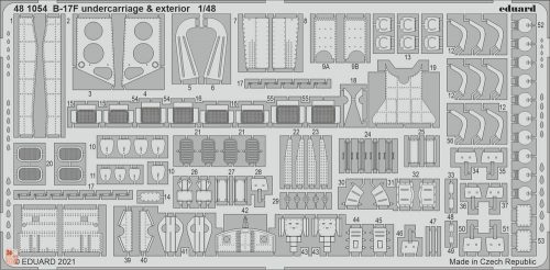 Eduard Accessories 1:48 B-17F undercarriage & exterior 1/48 for HKM