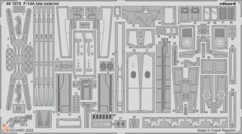 Eduard Accessories 1:48 F-14A late exterior for TAMIYA