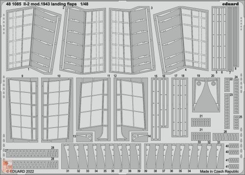 Eduard Accessories 1:48 Il-2 mod. 1943 landing flaps 1/48