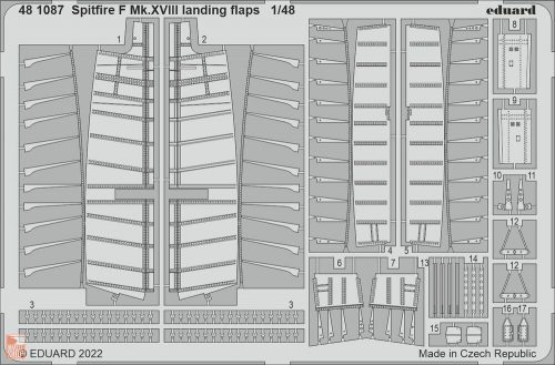 Eduard Accessories 1:48 Spitfire F Mk.XVIII landing flaps