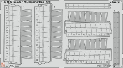 Eduard Accessories 1:48 Beaufort Mk.I landing flaps for ICM