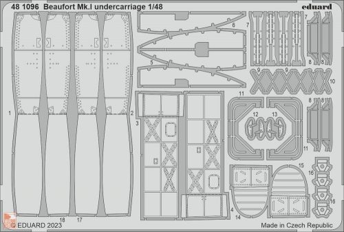 Eduard Accessories 1:48 Beaufort Mk.I undercarriage for ICM