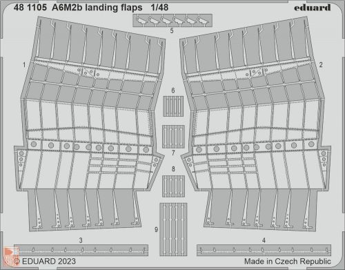 Eduard Accessories 1:48 A6M2b landing flaps 1/48 ACADEMY