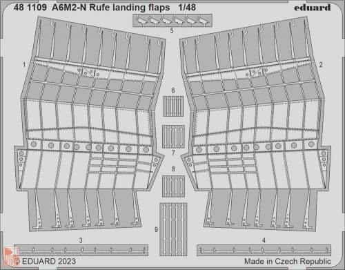 Eduard Accessories 1:48 A6M2-N Rufe landing flaps 1/48 EDUARD