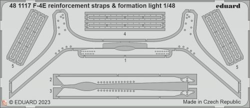 Eduard Accessories 1:48 F-4E reinforcement straps & formation lights 1/48 MENG