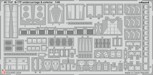 Eduard Accessories 1:48 B-17F undercarriage & exterior 1/48