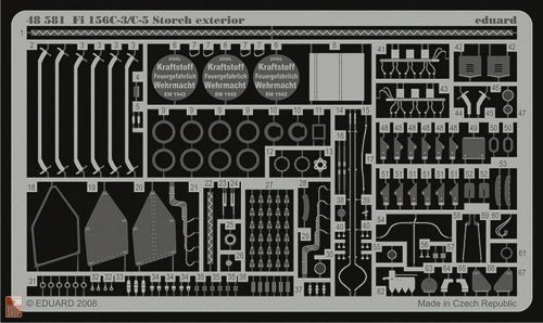 Eduard Accessories 1:48 Fi 156C-3/C-5 Storch exterior für Tamiya Bausatz