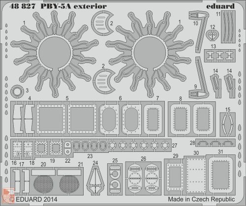 Eduard Accessories 1:48 PBY-5A exterior for Revell