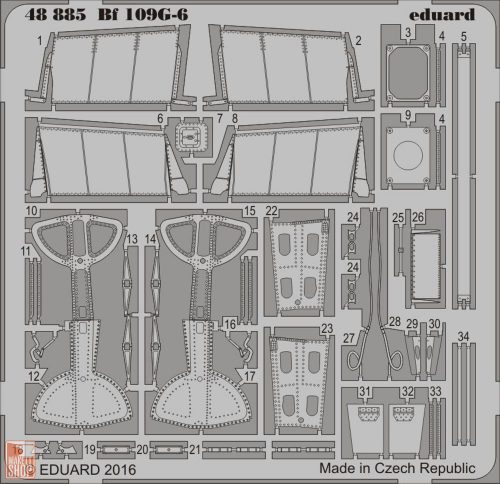 Eduard Accessories 1:48 Bf109G-6 for Eduard