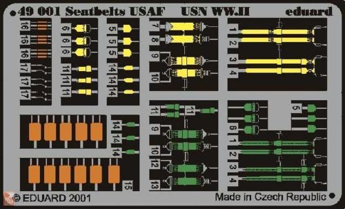 Eduard Accessories 1:48 Sicherheitsgurte USAF & USN WW II