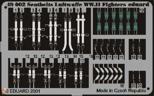 Eduard Accessories 1:48 Sicherheitsgurte Luftwaffe WW II Fighter