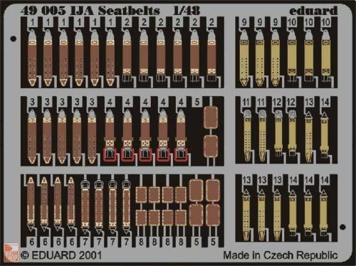 Eduard Accessories 1:48 Color Seatbelts IJA