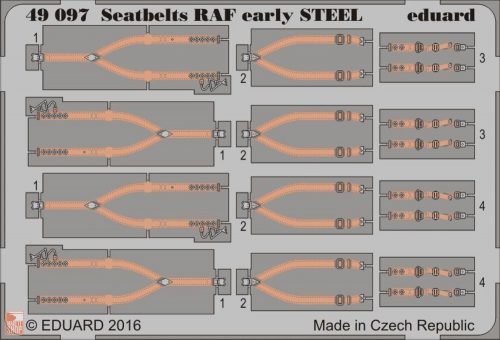 Eduard Accessories 1:48 Seatbeltes RAF early STEEL