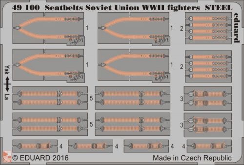 Eduard Accessories 1:48 Seatbelts Soviet Union WWII fightersSTEE