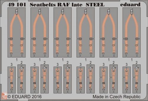 Eduard Accessories 1:48 Seatbelts RAF late STEEL