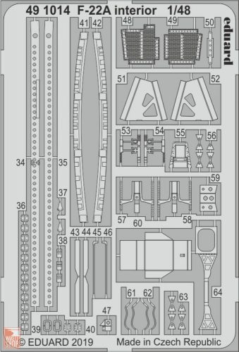 Eduard Accessories 1:48 F-22A interior for Hasegawa