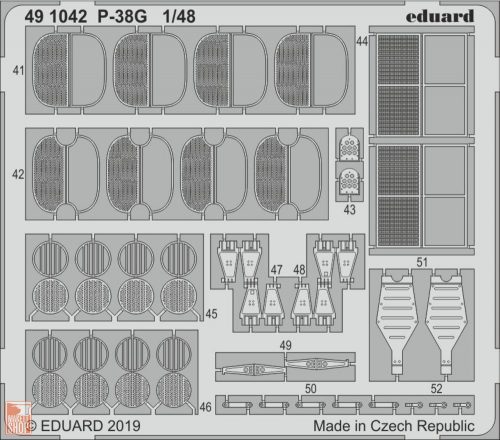 Eduard Accessories 1:48 P-38G for Tamiya