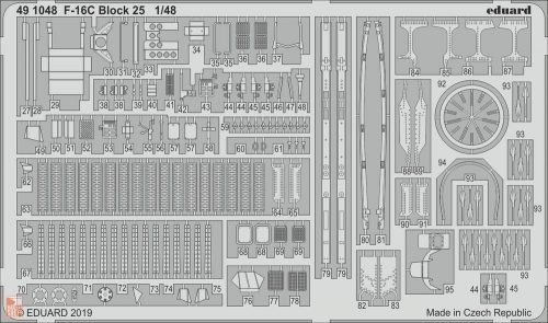 Eduard Accessories 1:48 F-16C Block 25 for Tamiya