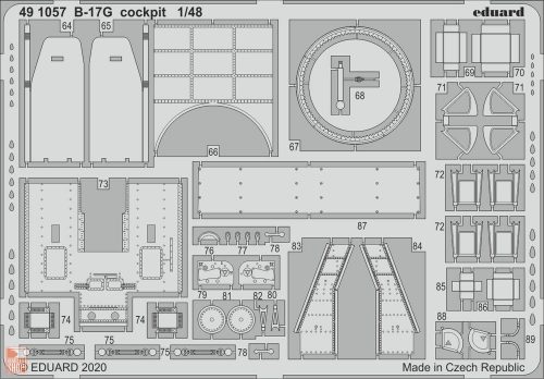 Eduard Accessories 1:48 B-17G cockpit for HKM