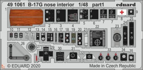 Eduard Accessories 1:48 B-17G nose interior for HKM