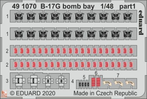 Eduard Accessories 1:48 B-17G bomb bay for HKM