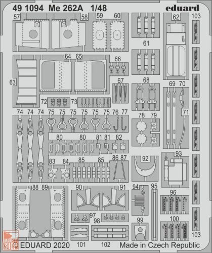 Eduard Accessories 1:48 Me 262A for Hobby Boss