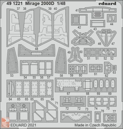 Eduard Accessories 1:48 Mirage 2000D for KINETIC