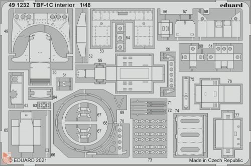 Eduard Accessories 1:48 TBF-1C interior, for ACADEMY