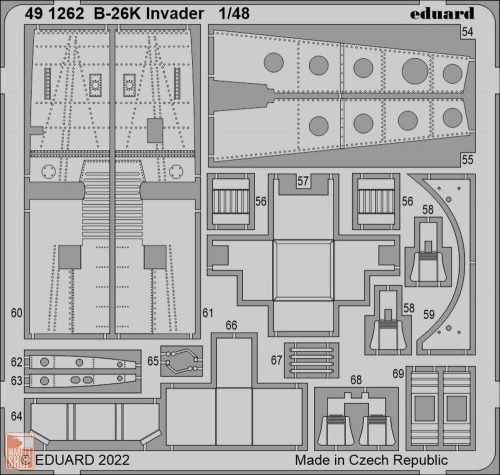 Eduard Accessories 1:48 B-26K Invader for ICM