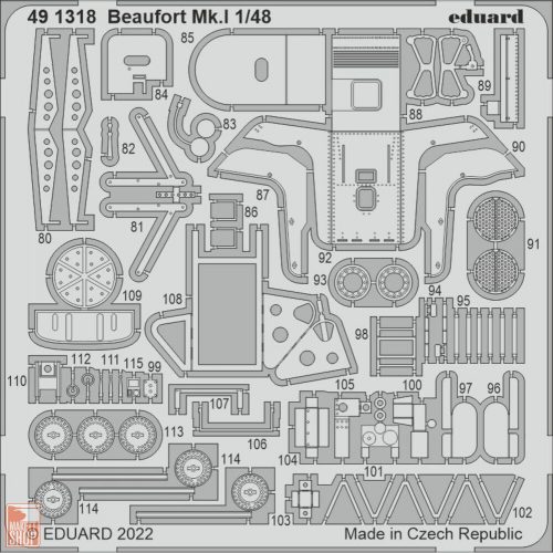 Eduard Accessories 1:48 Beaufort Mk.I for ICM