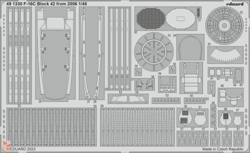 Eduard Accessories 1:48 F-16C Block 42 from 2006 1/48 for KINETIC