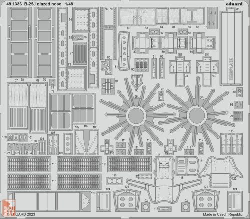 Eduard Accessories 1:48 B-25J glazed nose 1/48 HKM