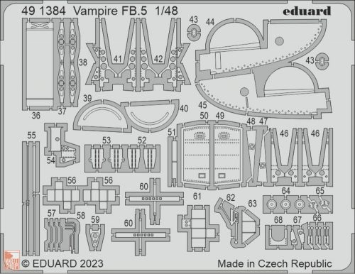 Eduard Accessories 1:48 Vampire FB.5 1/48 AIRFIX