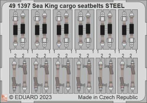 Eduard Accessories 1:48 Sea King HU.5 cargo seatbelts STEEL 1/48 AIRFIX