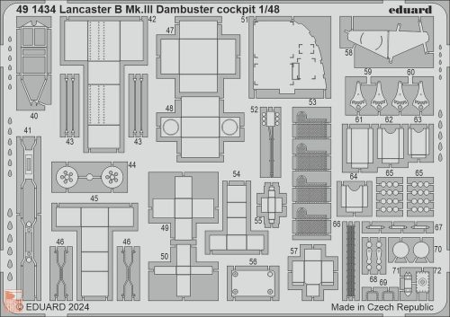 Eduard Accessories 1:48 Lancaster B Mk.III Dambuster cockpit 1/48 HKM