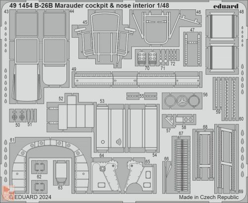 Eduard Accessories 1:48 B-26B Marauder cockpit & nose interior  ICM