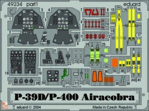 Eduard Accessories 1:48 P-39D/P-400 Airacobra für Eduard Bausatz