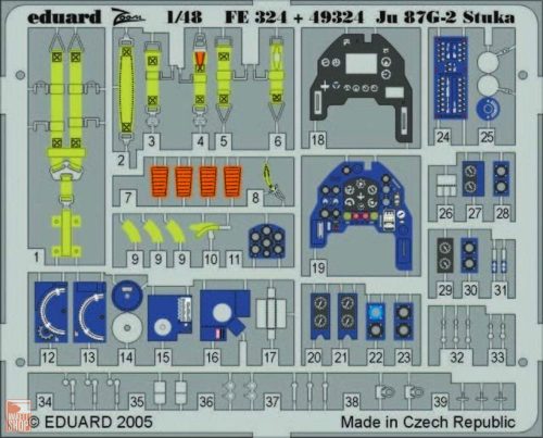 Eduard Accessories 1:48 Ju 87G-2 Stuka für Hasegawa Bausatz