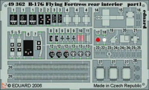 Eduard Accessories 1:48 B-17G Flying Fortress rear interior für Revell/Monogram Bausatz