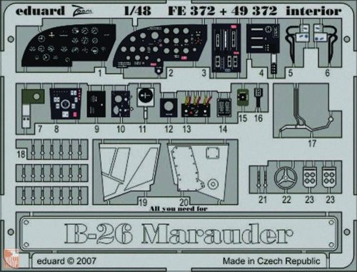 Eduard Accessories 1:48 B-26 Marauder interior für Revell/Monogram Bausatz