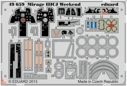 Eduard Accessories 1:48 Mirage IIICJ 1/48 Weekend for Eduard