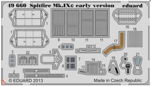 Eduard Accessories 1:48 Spitfire Mk.IXc early version f.Eduard